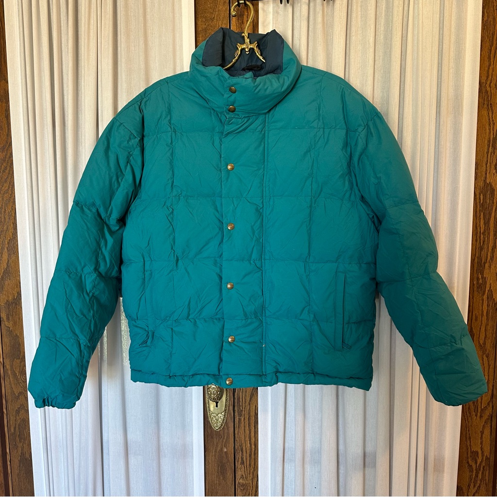 Woolrich Teal Baffle Box Down Jacket